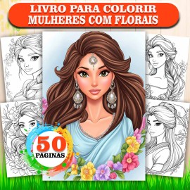 Beleza Feminina 50 Ilustra��es Florais