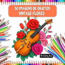 Jardim Nost�lgico 50 Ilustra��es Vintage para Colorir primeira edi�ao