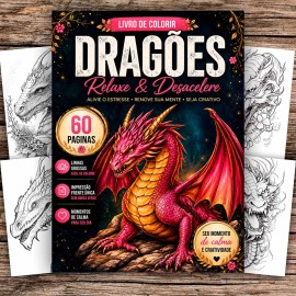 Drag�es Ancestrais 50 Ilustra��es para Pintar primeira edi��o