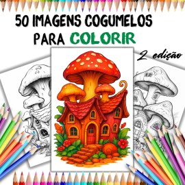Casas M�gicas de Cogumelos 50 Imagens para Colorir