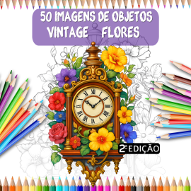 Mem�rias em Flor Arte Vintage para Colorir segunda edi��o